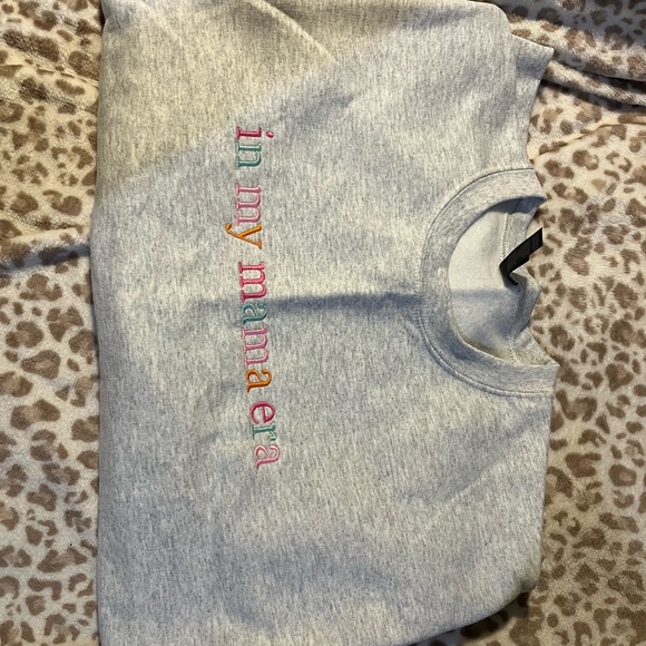 Sweaters - Girls' Heather Gray 'in my mama era' Embroidered Sweatshirt